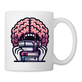 Brain Eating Books Funny For Readers And Books - Mug - white - Right