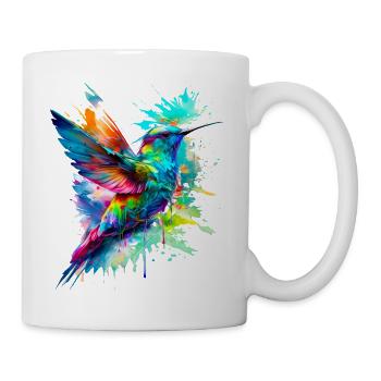 Colibri peint - Mug blanc - blanc - Droite