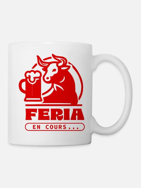 Laufende Feria - Tasse - Weiß