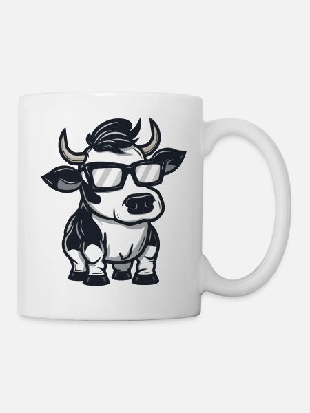 Kuh Tier - Tasse - Weiß