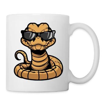 snake cobra animal - Mug - white - Right