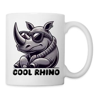 rhino cool sunglasses - Mug - white - Right