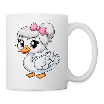 Schwan für Mädchen - Tasse - Weiß - Rechts