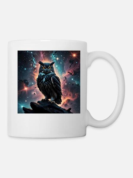 Mystische Eule der Erleuchtung - Tasse - Weiß