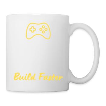 Keep Calm and Build Faster - Gamer et Créatif - Mug blanc - blanc - Droite