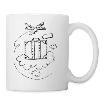 Reisefreude für Weltenbummler - Tasse - Weiß - Rechts