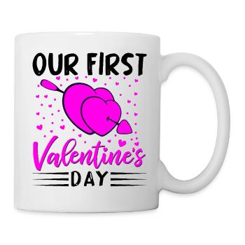 xoxo love you amore Blumen Frauen Valentinstag 14 - Tasse - Weiß - Rechts