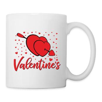 xoxo love you amore Blumen Frauen Valentinstag 14 - Tasse - Weiß - Rechts