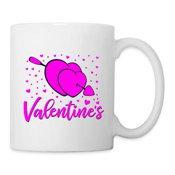 xoxo love you amore Blumen Frauen Valentinstag 14 - Tasse - Weiß - Rechts