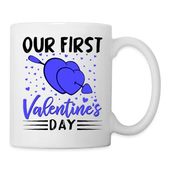 xoxo love you amore Blumen Frauen Valentinstag 14 - Tasse - Weiß - Rechts