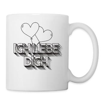 Ich liebe Dich - Tasse - Weiß - Rechts