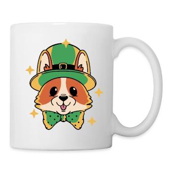 Leprechaun Lucky Corgi - Mug - white - Right