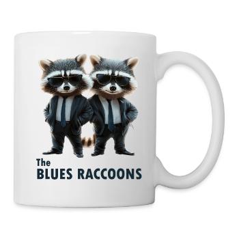 Les ratons laveurs bleus - Mug blanc - blanc - Droite