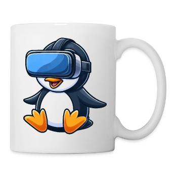 Penguin VR Gamer Future Science Fiction - Mug - white - Right