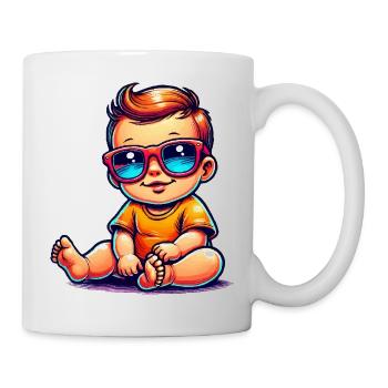Baby Comic Sonnenbrille - Tasse - Weiß - Rechts