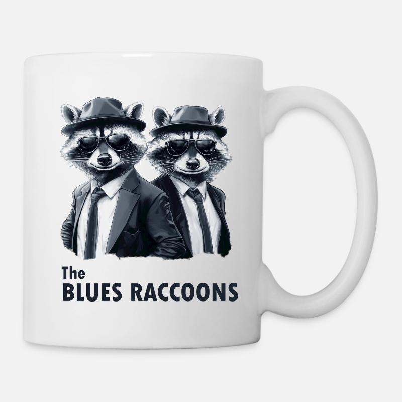 Les ratons laveurs bleus 3 - Mug blanc - blanc
