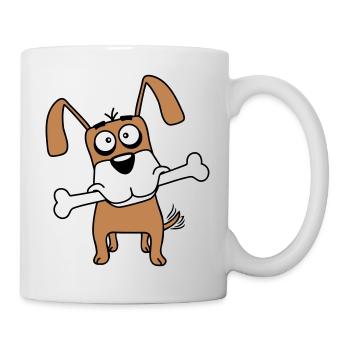 Funny Dog Big Bone Mouth Mouth Hunger Cool - Mug - white - Right
