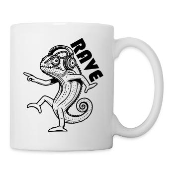 Caméléon dansant - Rave Design - Mug blanc - blanc - Droite