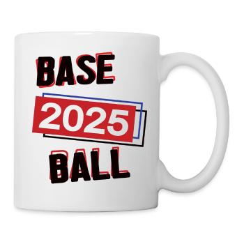 Baseball Spielerin Team Turnier Mannschaft 2025 - Tasse - Weiß - Rechts