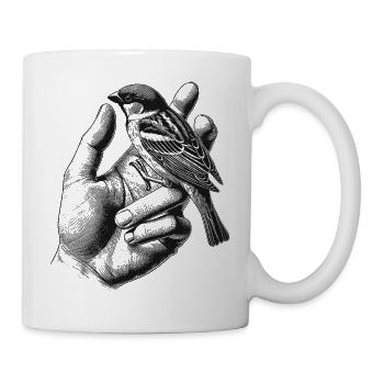 Spatz - Tasse - Weiß - Rechts