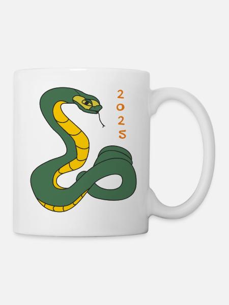 Schlange 2025 - Tasse - Weiß