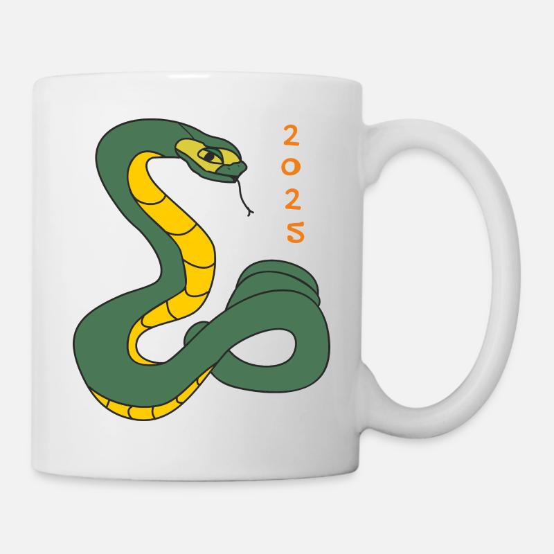 Schlange 2025 - Tasse - Weiß
