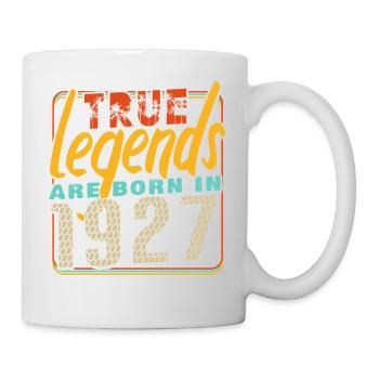 True legends are born in 1927 Vintage Birthday - Mug - white - Right
