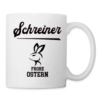 Schreiner Ostern Geschenk Schreinerei Meister Hase - Tasse - Weiß - Rechts