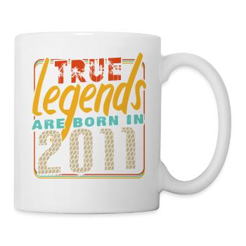 True legends are born in 2011 Vintage anniversaire - Mug blanc - blanc - Droite