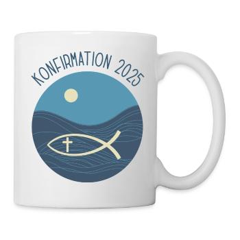 Konfirmation Fisch Christen Symbol Kirche Glaube - Tasse - Weiß - Rechts
