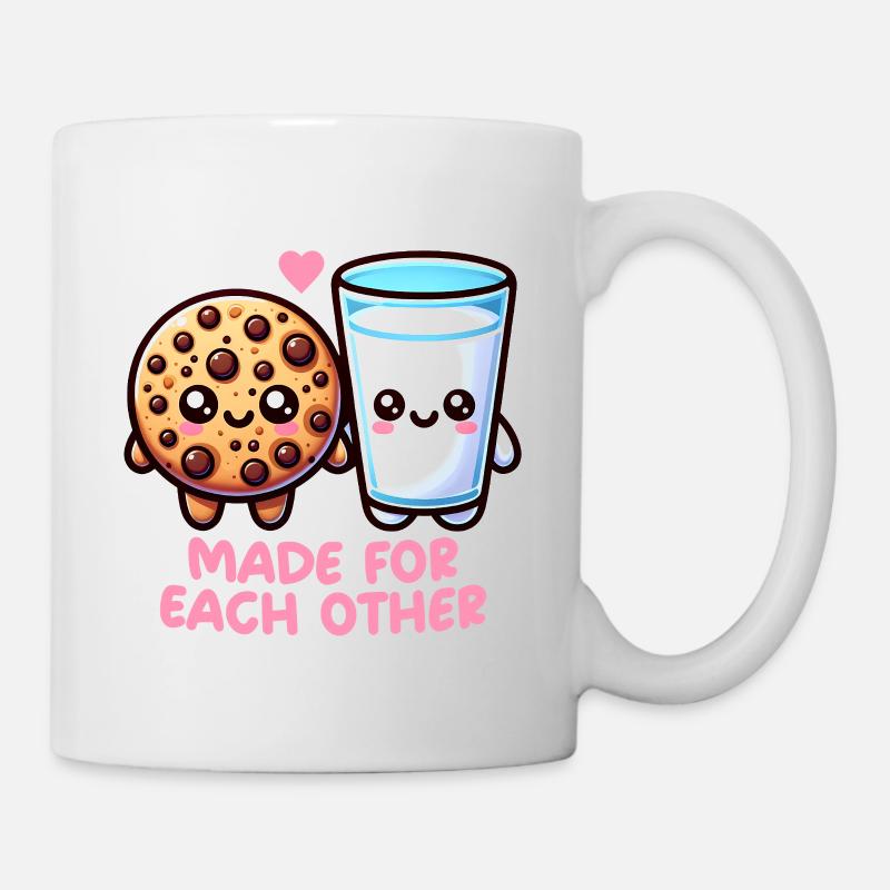 Milch und Kekse - Tasse - Weiß