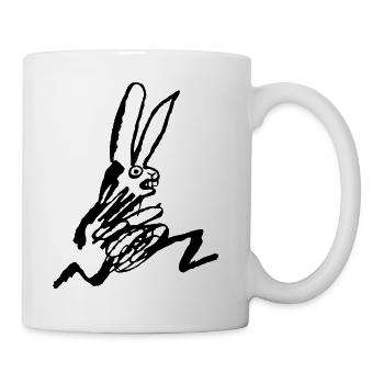 Schneller Hase - Tasse - Weiß - Rechts