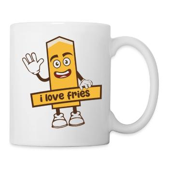 i love fries - Tasse - Weiß - Rechts