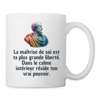 T-shirts Stoïcisme : L'inspiration à portée de soi - Mug blanc - blanc - Droite