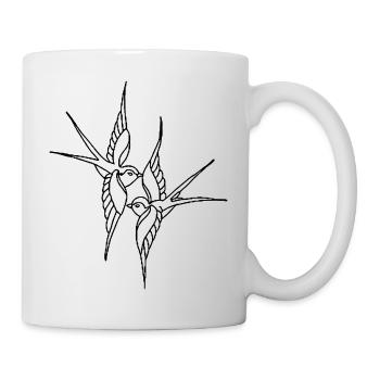 Vögel - Tasse - Weiß - Rechts