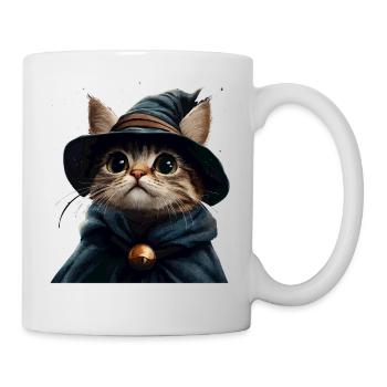 Funny kitten as a magician - Mug - white - Right
