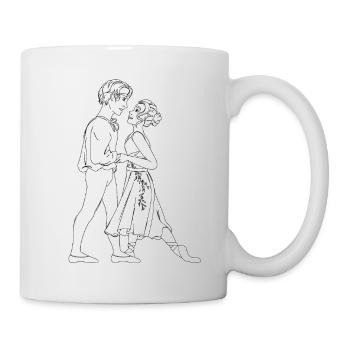 Ballettänzer - Tasse - Weiß - Rechts
