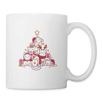 Arbre de Noël de chat superbe affichage d’étoiles - Mug blanc - blanc - Droite