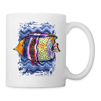 Poisson - Mug blanc - blanc - Droite