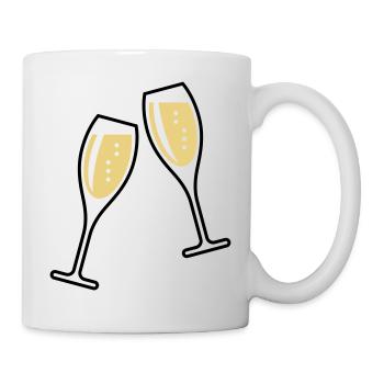 2 Glasses Of Sparkling Wine (Oval / Closed / 2C) - Mug - white - Right