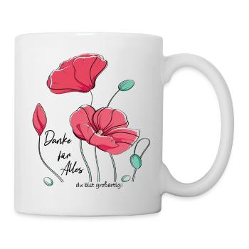 Merci pour tout Poppy - Mug blanc - blanc - Droite