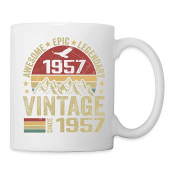 Vintage 1957 Birthday Gift 1957 - Born in 1957 - Mug - white - Right