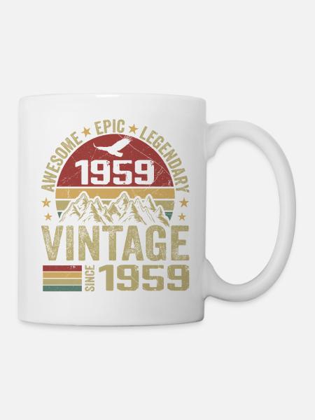 Vintage 1959 Birthday Gift 1959 - Born in 1959 - Mug - white