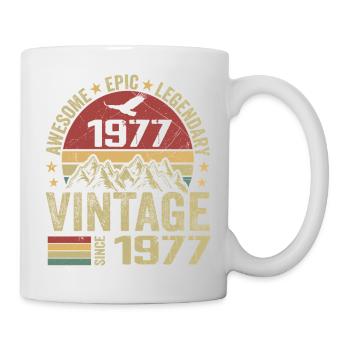 Vintage 1977 Cadeau Anniversaire 1977 - Né en 1977 - Mug blanc - blanc - Droite