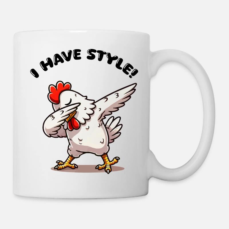 dabbing huhn - Tasse - Weiß