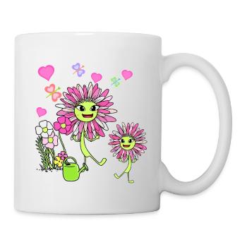 Spring Summer Flowers Flower Children Child Garden - Mug - white - Right