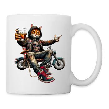 Motorrad biker bike motocross - Tasse - Weiß - Rechts