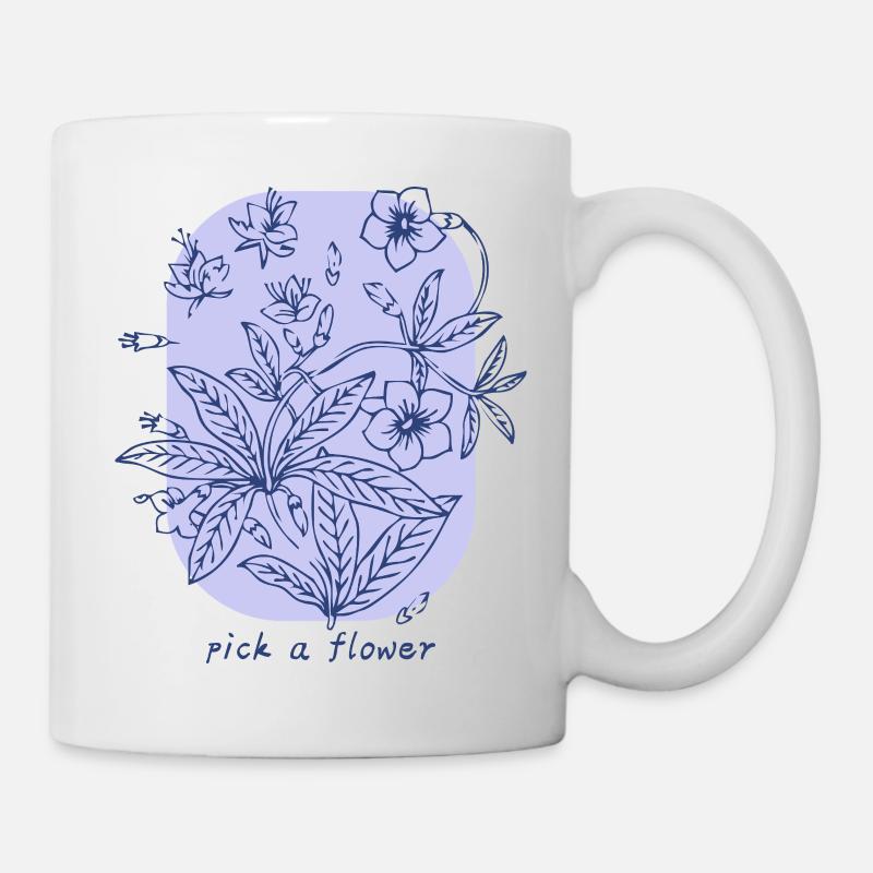 Choisir une fleur - Mug blanc - blanc