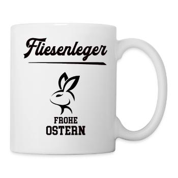 Fliesenleger Ostern Geschenk Fliesenlegerei Chef - Tasse - Weiß - Rechts