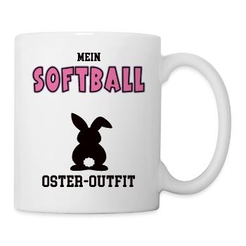 Softball Oster Outfit Ostergeschenk Softballer - Tasse - Weiß - Rechts